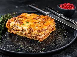 La beauté d'un plat de lasagne